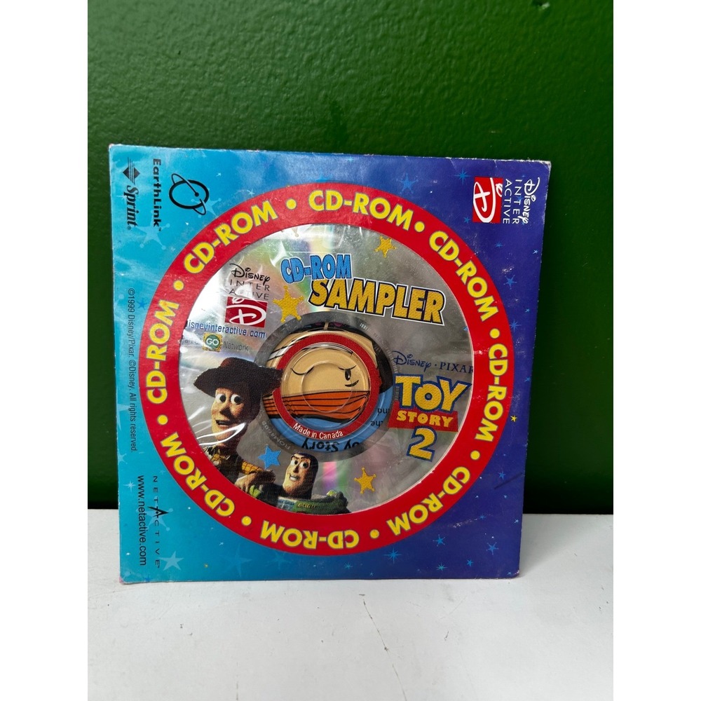 Vintage 1999 Disney Pixar ToyStory 2 CD-ROM Sampler PC Mac Promo Disc Woody Buzz - Picture 2 of 5